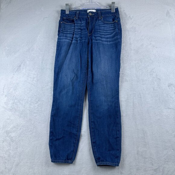 PAIGE Denim - Paige Hoxton Crop Jeans Womens Size 26 Medium Wash Mid Rise Denim Stretch Blue